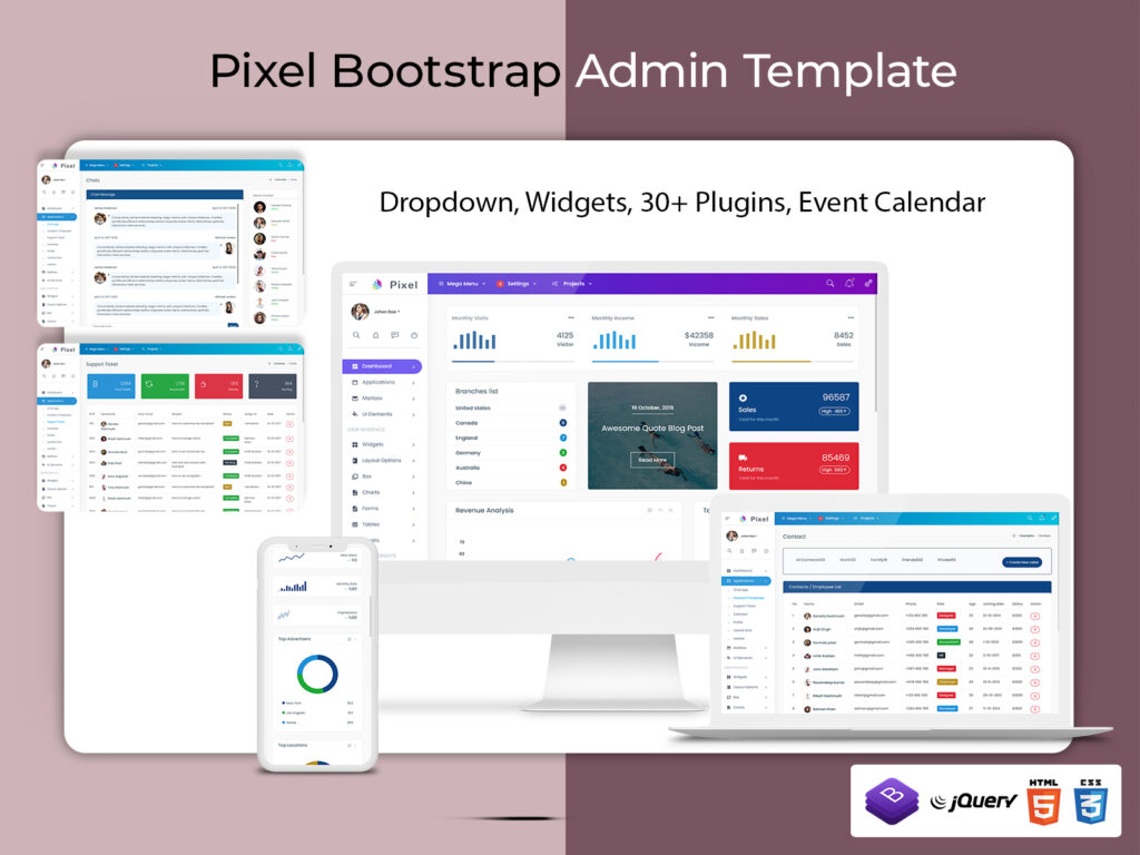 Pixel Bootstrap Admin Template - Bootstrap Admin Template
