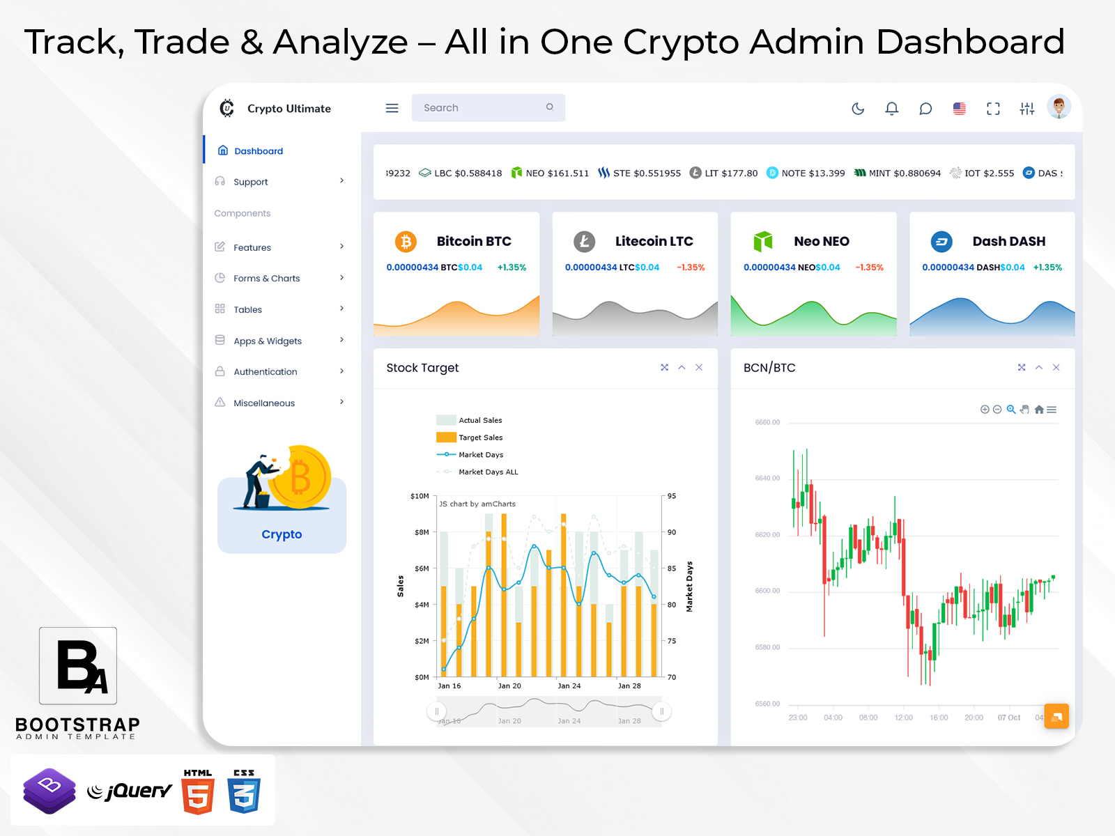 Crypto Admin Dashboard