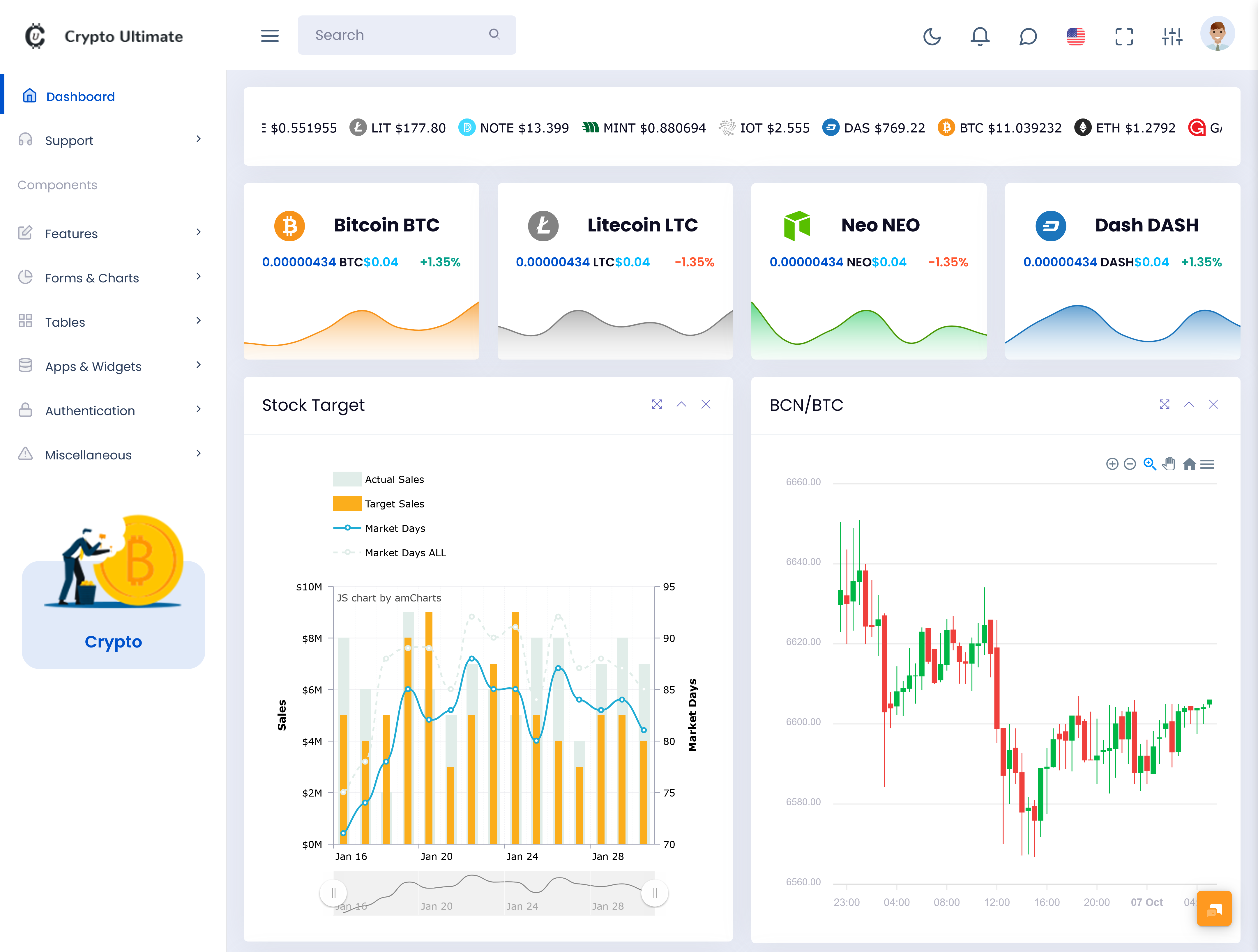 Crypto Admin Dashboard