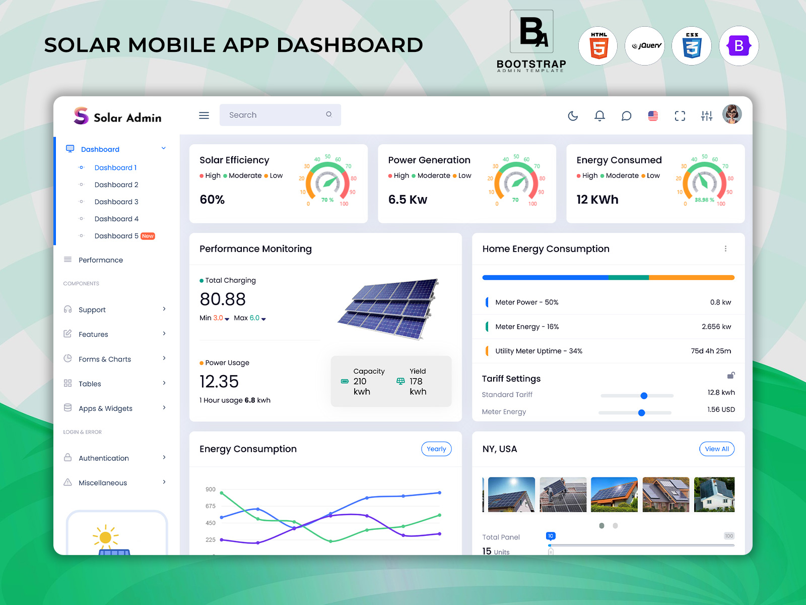 Solar System Dashboard And Solar Monitoring Mobile App For Renewable Power Management 2026